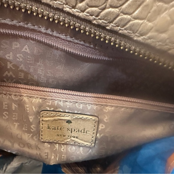 Kate Spade Croc-Embossed Tan Tote - Picture 5 of 9